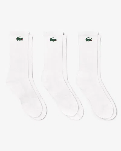 Lacoste 3-pack Long Mens Sport Socks In White