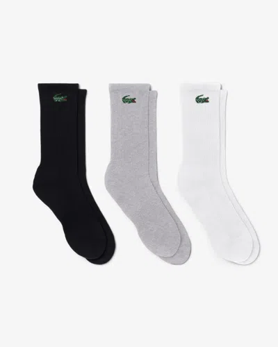 Lacoste 3-pack Long Mens Sport Socks In Multi
