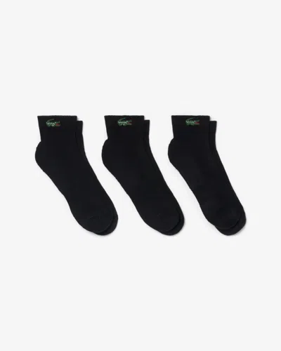 Lacoste 3-pack Mid-length Mens Sport Socks In Black 031