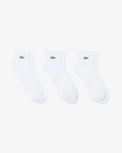 Lacoste 3-pack Mid-length Mens Sport Socks In White