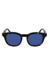 Lacoste 49mm Oval Sunglasses In Blue