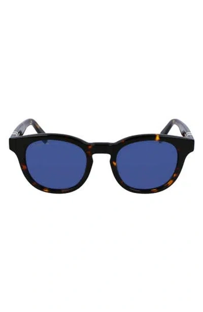 Lacoste 49mm Oval Sunglasses In Blue