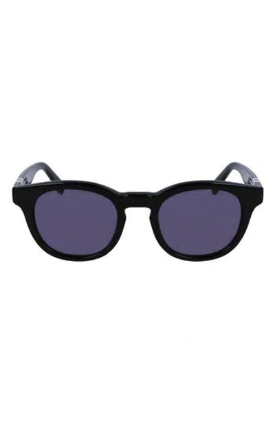 Lacoste Round-frame Sunglasses In Blue