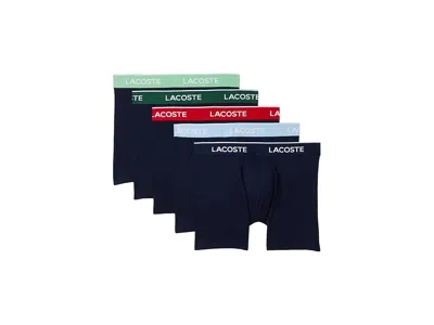 Lacoste 5-pack Cotton Boxer Briefs In Multi