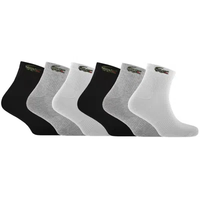 Lacoste 6 Pack Ankle Socks In Multi