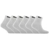 Lacoste 6 Pack Ankle Socks White In White