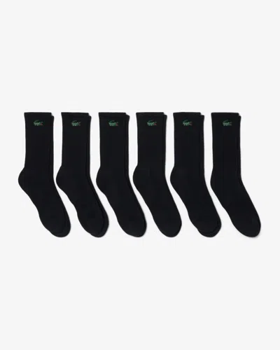 Lacoste 6-pack Long Mens Sport Socks In Silver