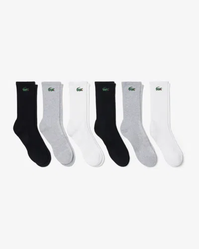 Lacoste 6-pack Sport Socks - 9 - 12.5 In White