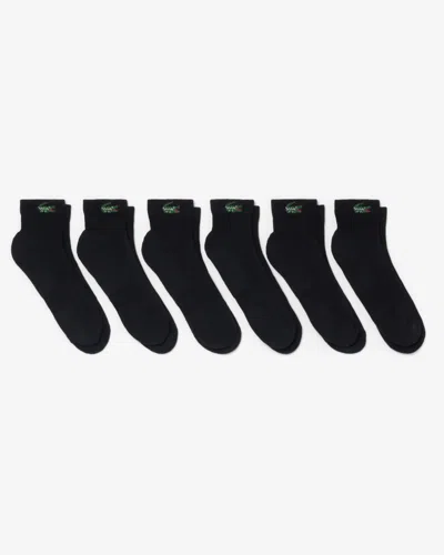 Lacoste 6-pack Mid-length Mens Sport Socks In Black