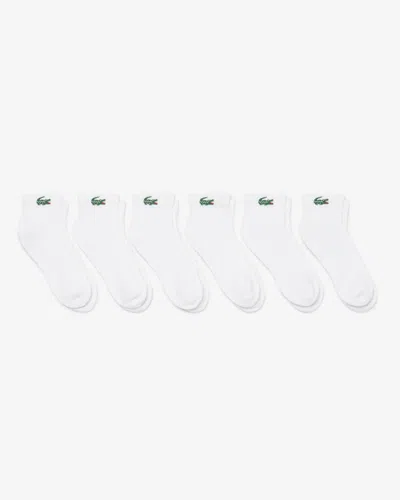 Lacoste 6-pack Mid-length Mens Sport Socks In White