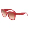 Lacoste Red Acetate Sunglasses In Red