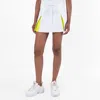 Lacoste Adjustable Color-block Interlock Skirt In White