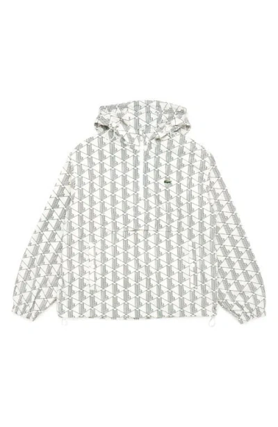 Lacoste All Over Print Anorak In Pt2 Lapland/green