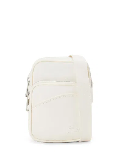 Lacoste Angy Faux-leather Shoulder Bag In Neutrals