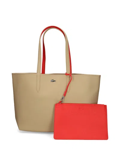 Lacoste Anna Tote Bag In Neutrals