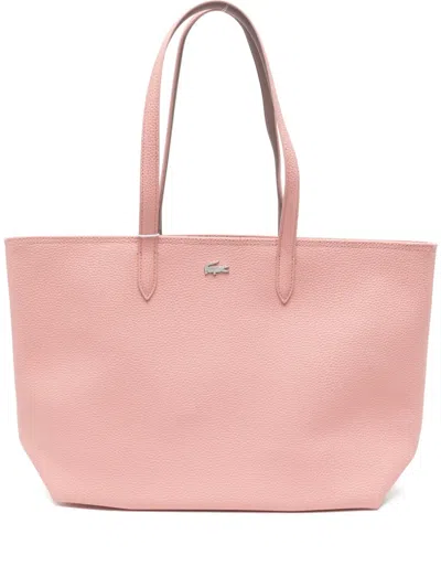 Lacoste Anna Zipped Tote Bag In Pink