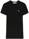 Lacoste Appliqué-logo Cotton T-shirt In Black