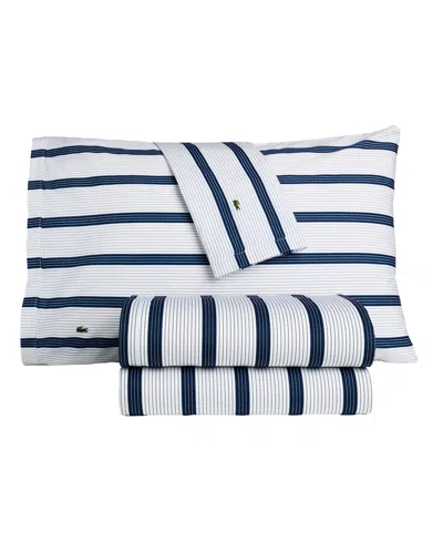 Lacoste Archive 200-thread Count Cotton 4-pc. Sheet Set, Queen In Multi