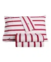 Lacoste Archive 200-thread Count Cotton 3-pc. Sheet Set, Twin In Multi