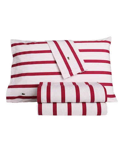 LACOSTE ARCHIVE 200-THREAD COUNT COTTON 4-PC. SHEET SET, CALIFORNIA KING