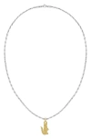 Lacoste Arthor Crocodile Pendant Necklace