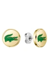 Lacoste Arthor Crocodile Stud Earrings