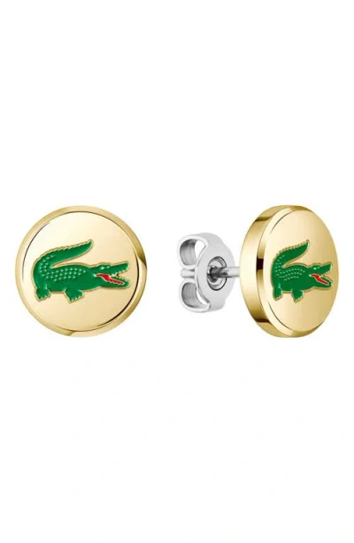 Lacoste Arthor Crocodile Stud Earrings