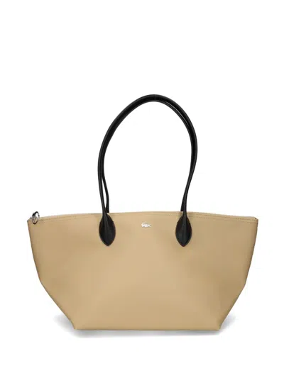 Lacoste Athena Tote Bag In Braun