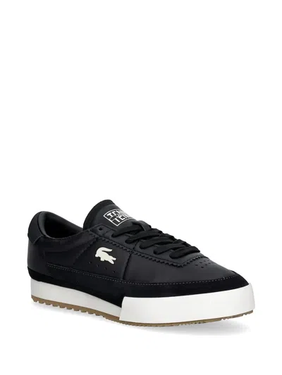 Lacoste Aura Leather Sneakers In Black