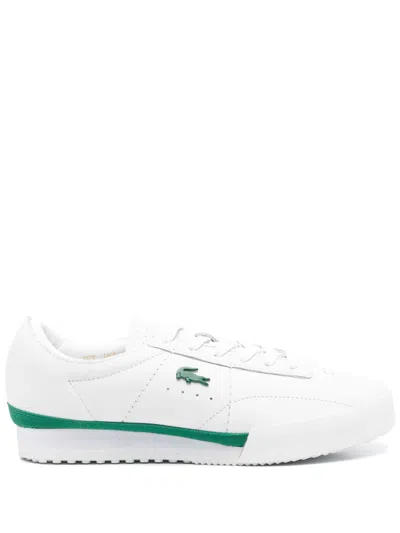 Lacoste Court Leather Trainers In White