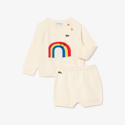 Lacoste Babies' Knit Gift Set - 18m In Beige