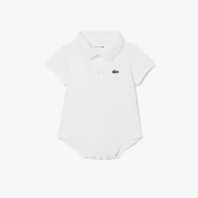 Lacoste Babies' Petit Piqué Pajamas - 12m In White