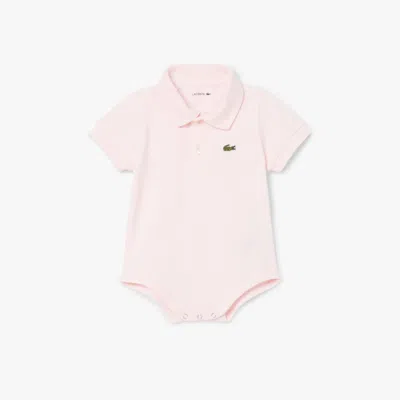 Lacoste Babies' Petit Piqué Pajamas - 12m In Pink