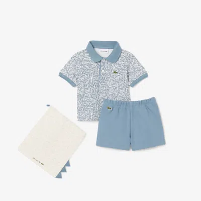 Lacoste Babies' Printed Set With Bag - 12m In White