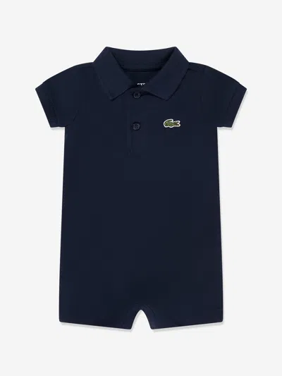 Lacoste Baby Boys Core Polo Romper In Blue