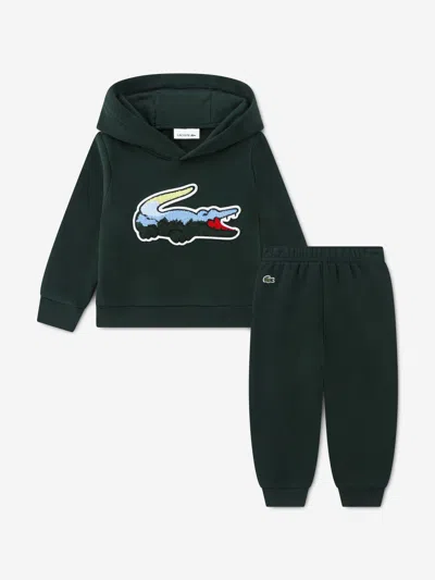 Lacoste Baby Boys Landscape Chenille Tracksuit In Black