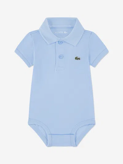 Lacoste Baby Boys Pique Bodysuit In Blue