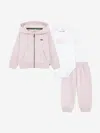 Lacoste Baby Girls Mon Premier Tracksuit Set In Pink
