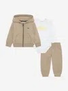 Lacoste Baby Mon Premier Tracksuit Set In Brown