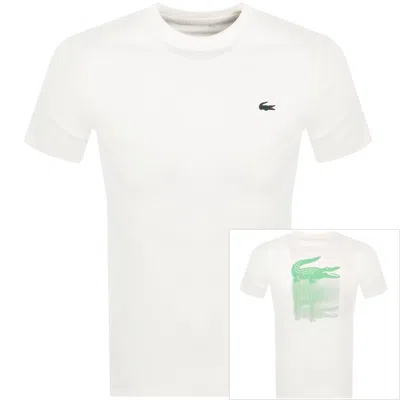 Lacoste Back Blur Logo T Shirt White
