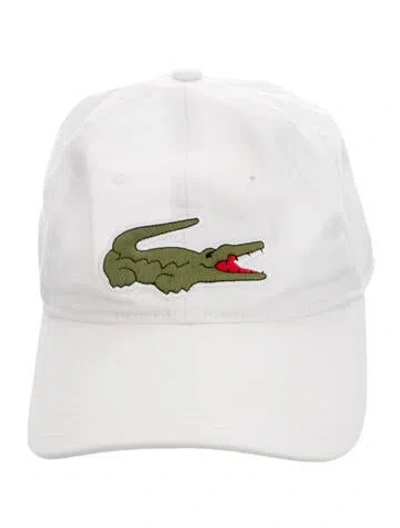 Pre-owned Lacoste Baseball Cap With Logo In White