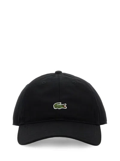 Lacoste Mens Organic Cotton Twill Cap In Black 031