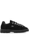 Lacoste Baseshot Logo Lace-up Sneakers In Black
