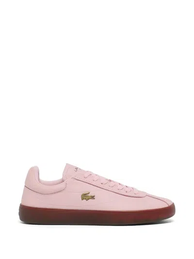 Lacoste Baseshot Logo-detail Sneakers In Pink