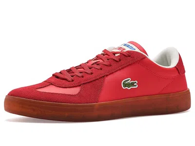 Lacoste Baseshot Pro Leather Sneakers In Red