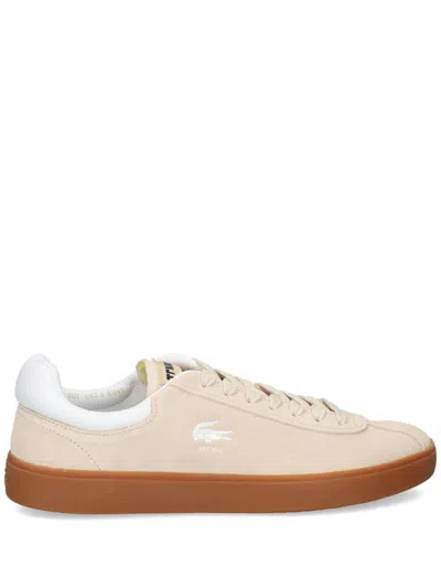 Lacoste Baseshot Sneakers In Ivory/cream Beige