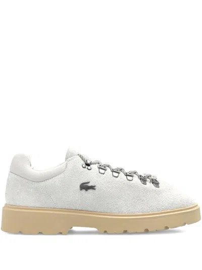 Lacoste Baseshot Suede Low-top Sneakers In Neutral