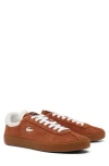 Lacoste Baseshot Suede Sneaker In Brown/gum