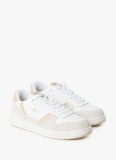 Lacoste Baskets T-clip En Cuir In White