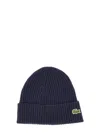 Lacoste Beanie Hat In Marine Iconic